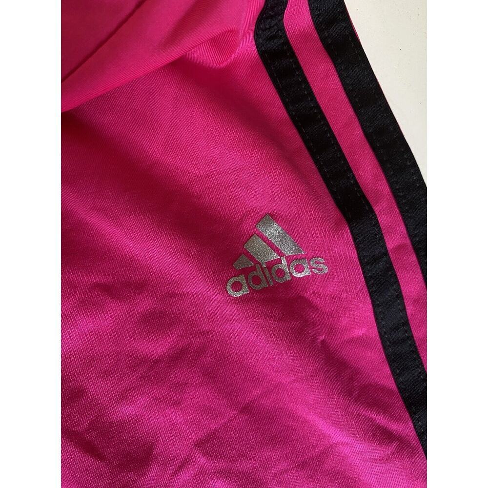 Adidas Girls Leggings Neon Pink - Picture 3 of 5